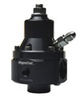 Fuel Pressure Regulator - ProStar EFI Boost - 35 to 85 psi - In-Line - 8 AN O-Ring Inlets - 8 AN O-Ring Outlet - 8 AN O-Ring Return - Bypass - 1/8 in NPT - Aluminum - Black Anodized - E85 / Gas / Methanol - Each thumbnail 1
