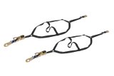 Wheel Net - 1 in Webbing - Flat Snap Hooks - Nylon / Steel - Black / Zinc Oxide - Dragster Front Wheels - Pair thumbnail 1