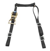Ratchet Fuel Jug Tie Down - 1 in Wide - 10 ft Long - 2880 lb Capacity - Loop Ends - Nylon Webbing - Black - Each thumbnail 1