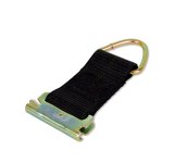 Track Strap - 2 in Wide - 6 in Long - E-Track to D-Ring - Nylon / Steel - Black / Cadmium - Each thumbnail 1