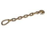 Tow Chain - 18.5 in Long - 3/8 in Diameter - 1 Grab Hook - Steel - Cadmium - Each thumbnail 1