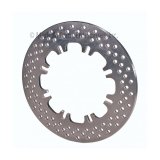 Brake Rotor - Diver / Passenger Side - Drilled - 11.75 in OD - 0.375 in Thick - Wheel Hat Required - Steel - Natural - Each thumbnail 1
