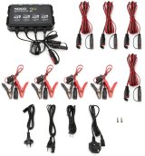 Battery Charger - Genius - AGM / Lithium-ion - 12V - 8 amps - Indicator lights - 4-Bank - Quick Connect Harness - Each thumbnail 1