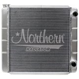 Radiator - Race Pro - 21.625 in W x 19.625 in H x 3.125 in D - Dual Pass - Passenger Side Inlet - Passenger Side Outlet - Aluminum - Natural - Each thumbnail 1