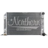 Radiator - Scirocco - 21.5 in W x 12.625 in H x 3.125 in D - Dual Pass - Passenger Side Inlet - Passenger Side Outlet - Aluminum - Natural - Each thumbnail 1