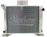 Radiator - 21.625 W x 15.875 H x 3.125 D - Passenger Side Inlet - Drivers Side Outlet - Aluminum - Natural - V8 - Ford Compact Truck 1982-94 - Each thumbnail 1
