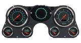 Gauge Kit - Analog - Retro - Fuel Level / Oil Pressure / Speedometer / Tachometer / Voltmeter / Water Temperature - 4-3/8 in / 2-1/16 in Diameter - Black Face - GM Fullsize Truck 1967-72 - Kit thumbnail 1