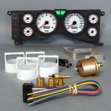 Gauge Kit - Performance II - Analog - Fuel Level / Oil Pressure / Water Temperature / Voltmeter / Tachometer / Speedometer - White Face - Ford Mustang 1978-86 - Kit thumbnail 1