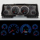 Gauge Kit - Performance II - Analog - Fuel Level / Oil Pressure / Water Temperature / Voltmeter / Tachometer / Speedometer - Black Face - Ford Fullsize Truck 1987-91 - Kit thumbnail 1