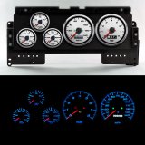 Gauge Kit - Performance II - Analog - Fuel Level / Oil Pressure / Water Temperature / Voltmeter / Tachometer / Speedometer - White Face - Ford Fullsize Truck 1992-96 - Kit thumbnail 1