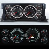 Gauge Kit - Performance - Analog - Fuel Level / Oil Pressure / Water Temperature / Voltmeter / Tachometer / Speedometer - Black Face - GM Fullsize Truck 1995-98 - Kit thumbnail 1