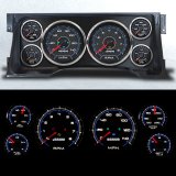 Gauge Kit - CFR Blue - Analog - Fuel Level / Oil Pressure / Water Temperature / Voltmeter / Tachometer / Speedometer - Black / Blue Face - GM Fullsize Truck 1995-98 - Kit thumbnail 1