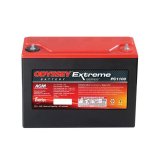 Battery - Extreme Series - AGM - 12V - 500 Cranking amps - Top Post - Threaded Terminals - 9.84 in L x 8.11 in H x 3.82 in W - Each thumbnail 1