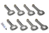 Connecting Rod - Light Series - I Beam - 6.200 in Long - Bushed - 7/16 in Cap Screws - ARPL19 Bolt - Forged - Steel - Small Block Chevy - Set of 8 thumbnail 1