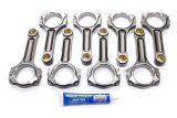 Connecting Rod - Light Series - I Beam - 5.400 in Long - Bushed - 7/16 in Cap Screws - ARPL19 Bolt - Forged - Steel - Small Block Ford - Set of 8 thumbnail 1