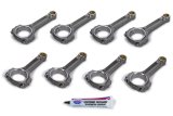 Connecting Rod - Speedway Series - I Beam - 6.125 in Long - Bushed - 7/16 in Cap Screws - ARPL19 Bolt - Forged - Steel - GM LS-Series - Set of 8 thumbnail 1
