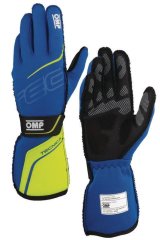 OMP TECNICA GLOVES FIA 8856-2018 BLUE / YELLOW SZ S thumbnail 1