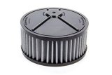 Air Filter Element - Round - Pit Tuning - 6.5 in Diameter - 4.19 in Tall - Paper - Gray - Holley 4412 Flange - Each thumbnail 1