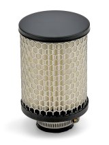 Air Filter Element - Round - 3 in Diameter - 4 in Tall - Wire Mesh Included - Paper - White - Dirt Kart - Each thumbnail 1