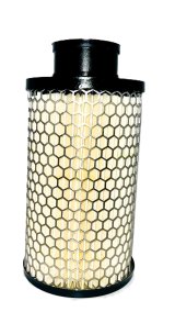 Air Filter Element - Round - 3 in Diameter - 5 in Tall - Wire Mesh Included - Paper - White - Dirt Kart - Each thumbnail 1