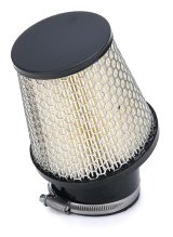Air Filter Element - Conical - 4.25 Base Diameter - 3.06 in Top Diameter - 4 in Tall - Wire Mesh Included - Paper - Gray - Black End Cap - Quarter Midget - Each thumbnail 1