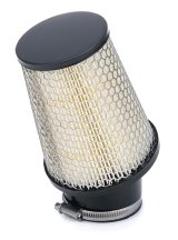 Air Filter Element - Conical - 4.25 Base Diameter - 3.06 in Top Diameter - 5 in Tall - Wire Mesh Included - Paper - Gray - Black End Cap - Quarter Midget - Each thumbnail 1