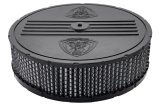 Air Filter Element - Round - 10 in Diameter - 2.5 in Tall - Wire Mesh Included - Paper - Gray - Holley Dominator - Each thumbnail 1