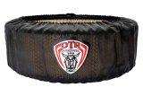 Air Filter Wrap - Round - 11 in Diameter - 4 in Tall - OTR Logo - Polyester - Black - Each thumbnail 1