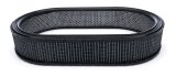 Air Filter Element - Oval - 21.09 in L x 12.09 in W - 3.5 in Tall - Wire Mesh Included - Paper - Gray - Universal - Each thumbnail 1