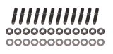 Header Stud - 3/8-16 and 3/8-24 in Thread - 1.675 in Long - Nuts Included - Broached - Small Journal - Steel - Black Oxide - Small Block Chevy - Set of 12 thumbnail 1