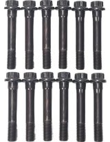 Rocker Arm Stud - 8 mm x 1.25 Base Thread - 8 mm x 1.0 Top Thread - Steel - Black Oxide - Dodge Cummins - Set of 12 thumbnail 1