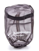 Air Filter Wrap - Pre Filter - Round - 3.5 in Diameter - 6 in Tall - Top - Outerwears Logo - Polyester - Black - Each thumbnail 1