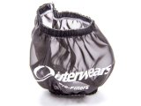 Breather Wrap - Pre Filter - Round - 3 in Diameter - 2.5 in Tall - Outerwears Logo - Polyester - Black - Shielded Breathers - Each thumbnail 1
