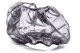 Air Filter Wrap - Pre Filter - Round - 9 in Diameter - 5 in Tall - Outerwears Logo - Polyester - Black - Each thumbnail 1