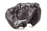 Air Filter Wrap - Pre Filter - Round - 15 in Diameter - 4 in Tall - Top - Outerwears Logo - Polyester - Black - Each thumbnail 1