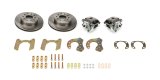 Brake System - Econo - Disc Conversion - Rear - 1 Piston Caliper - 11.25 in Plain Iron Rotors - Mechanical E-Brake - Iron - Natural - GM Metric - Ford 9 in - Kit thumbnail 1