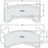 Brake Pads - Front - 13 Compound - All Temperatures - Various GM Applications - Set of 4 thumbnail 1