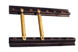 Shock Rack - Wall Mount - 2-Piece - 33 in Long - 4.625 in Tall - 3 in Wide - 8 Shock Capacity - Steel - Black Powder Coat - Each thumbnail 1