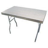 Folding Table - Work Table - 72 x 31 x 31 in - Aluminum - Natural - Each thumbnail 1