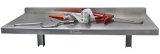 Trailer Table - Fold Down - Wall Mount - 44 x 18 x 4-1/2 in - Aluminum - Natural - Each thumbnail 1
