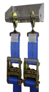Tie Down Hanger - Wall Mount - 8 x 3.25 x 4 in - Aluminum - Natural - Each thumbnail 1