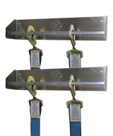 Tie Down Hanger - Wall Mount - 18 x 3.25 in - Aluminum - Natural - Pair thumbnail 1