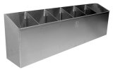 Nitrous Oxide Bottle Holder - 6 Bottle Capacity - Floor / Wall Mount - 44.5 x 13 x 7.25 in - Aluminum - Natural - 10 Pound Bottles - Each thumbnail 1