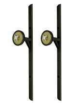 Tire / Wheel Wall Mount - Telescoping - Hardware Included - Steel - Black Powder Coat - Pair thumbnail 1