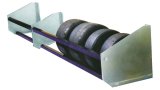 Tire Rack - Wall Mount - Telescoping - Aluminum / Steel - Black Powder Coat / Natural - Kart Tires - Each thumbnail 1