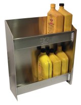 Oil Shelf - Wall Mount - 2 Shelf - 16 x 18 x 5.5 in - Aluminum - Natural - Each thumbnail 1