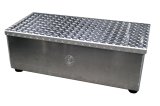 Portable Step - 30 in x 16 in Base - Rubber Feet - Carry Slots - Diamond Plate Top - Aluminum - Natural - Each thumbnail 1