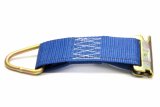 Track Strap - 2 in Wide - 6 in Long - A-Track or E-Track to D-Ring - Nylon / Steel - Blue / Cadmium - Each thumbnail 1