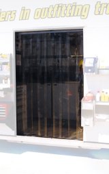Vinyl Strip Door - 4 x 7 ft - Hardware Included - Amber - Vinyl - Kit thumbnail 1