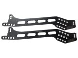 Four Link Bracket - Chassis Bracket - Driver Side - Double Slot - Aluminum - Black Powder Coat - Longhorn Chassis - Pair thumbnail 1